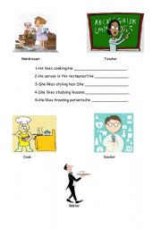 English worksheet: job exercise