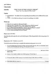 English Worksheet: The tale of the lonely ghost