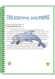 Dolphins worksheets