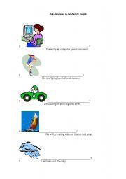 English Worksheet: Asking questions in Future