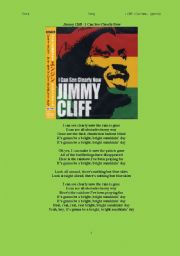 English Worksheet: Song: I can see... by Jimmy Cliff