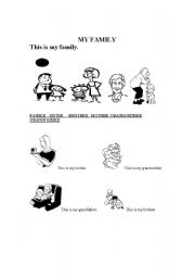 English Worksheet: My family