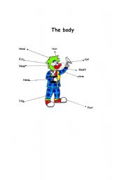 English Worksheet: The parts of the body
