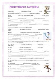 English Worksheet: Present perfect- past simple