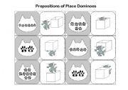 English Worksheet: Prepositions of Place (EASY) Dominoes (by blunderbuster)