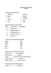 English Worksheet: plurals