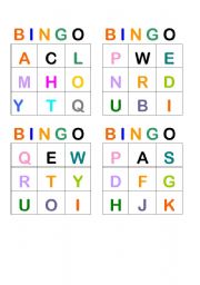 Alphabet Bingo Esl Worksheet By Nise