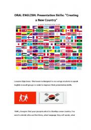 English Worksheet: Create a country