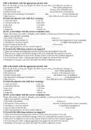 English Worksheet: languge test for intermediate students