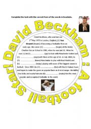 A text about David Beckham