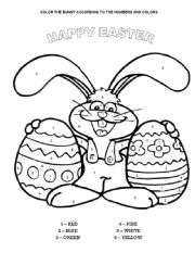 COLOR THE EASTER BUNNY