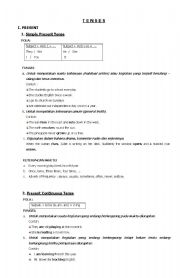 English worksheet: simple present tense