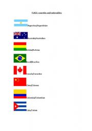 English worksheet: flags 