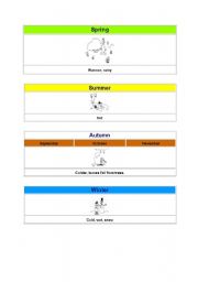 English Worksheet: Seasons