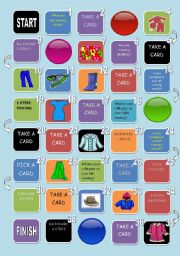 CLOTHES AND COLORS BOARD GAME