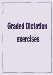 English Worksheet: Graded Dictations