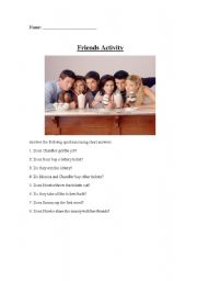 English Worksheet: Friends 