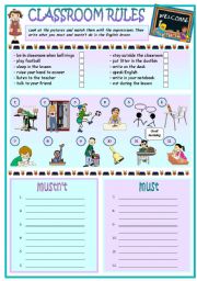 Classroom rules -- MUST and MUSTNT
