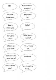 English Worksheet: Greetings and introductions.