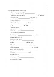 English Worksheet: Fill-in-the-Blank