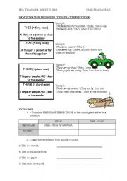 English Worksheet: Demonstartive Pronouns