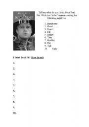 English Worksheet: To BE