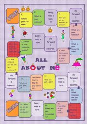 All about Me Board Game