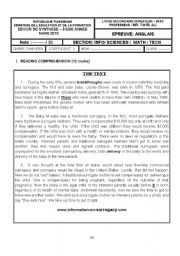 English Worksheet: 2nd term test (3rd grade)