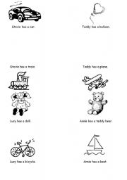 English worksheet: toys booklet