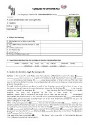 English Worksheet: Guidelines to watch 