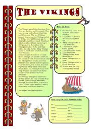 Reading comprehension - The Vikings