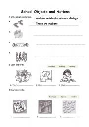 English worksheet: School Supplies using 