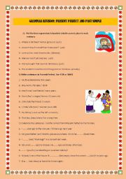 English Worksheet: REVISION PRESENT PERFECT AND PAST SIMPLE