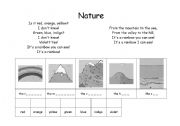 English Worksheet: Nature