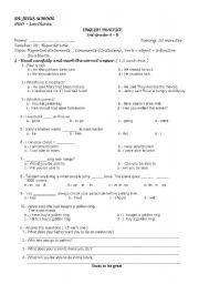 English worksheet: Reported statements  , Comments (Criticism) , Verb + object + infinitive
