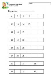 English worksheet: Number WorkSheet