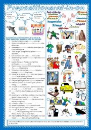 English Worksheet: Prepositions:At-On-In (+Key)