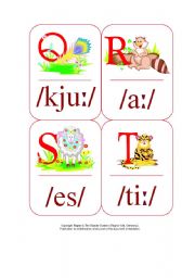 My Phonetic Animal Alphabet Flash cards 3/7
