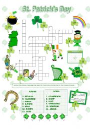 St. Patricks Day crossword 