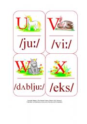 My Phonetic Animal Alphabet Flash cards 2/7