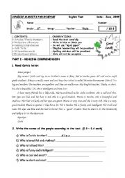 5th GRADE TEST II - FOUR PAGES WITH A GREAT VARIETY OF QUESTIONS