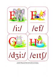My Phonetic Animal Alphabet Flash cards 6/7