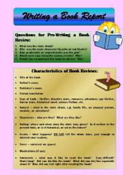 English Worksheet: Writing a Book Review