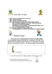 English Worksheet: Now Thats Funny- comic strip