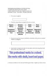 English worksheet: Jobs and objects