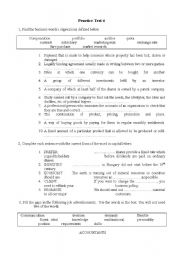 English Worksheet: Practice Test