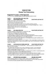 English Worksheet: TEXT ANALYSIS (A GUIDELINE WITH AN EXERCISE)