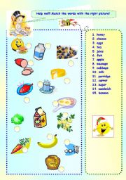 English Worksheet: FOOD