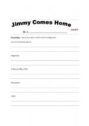 English Worksheet: Jimmy Comes Home Chapter 1