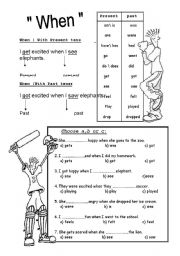 English Worksheet: When rule